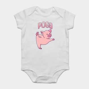 Pig Yoga or Poga or maybe Piga? Baby Bodysuit